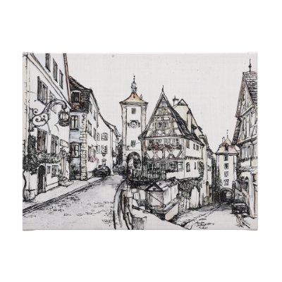 102312-L - Travel memories I by Mercana Studio a Hand Embellished Textured Canvas