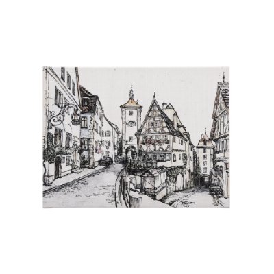 102312-S - Travel memories I by Mercana Studio a Hand Embellished Textured Canvas