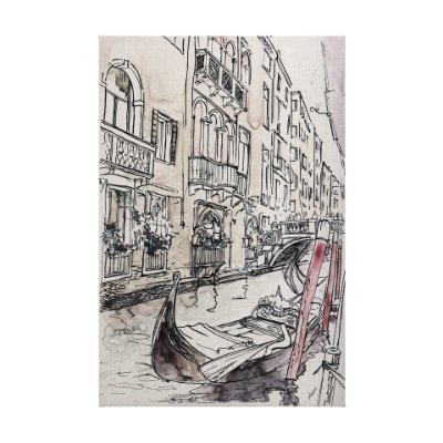 102316-L - Travel Memories V by Mercana Studio a Hand Embellished Textured Canvas