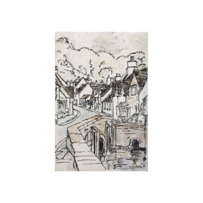 102317-S - Travel memories VI by Mercana Studio a Hand Embellished Textured Canvas