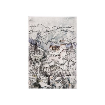 102318-S - Travel memories VII by Mercana Studio a Hand Embellished Textured Canvas