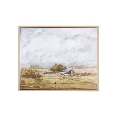 102328-FS - Farmland view II by Mercana Studio a Hand Embellished Textured Framed Canvas