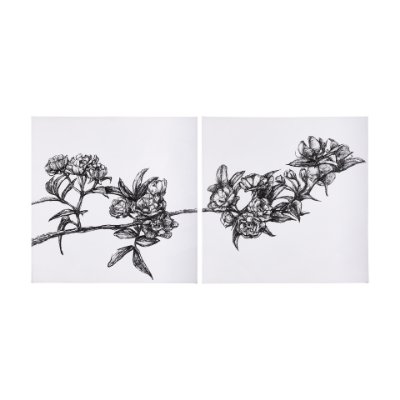 102337-L - Cherry Blossom I by Mercana Studio a Hand Embellished Textured Canvas