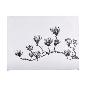 Magnolia II by Mercana Studio a Hand Embellished Textured Canvas