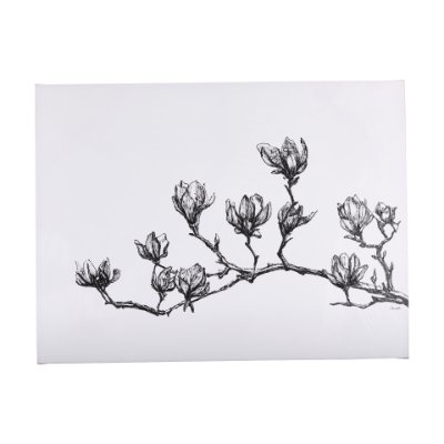 102338-L - Magnolia II by Mercana Studio a Hand Embellished Textured Canvas