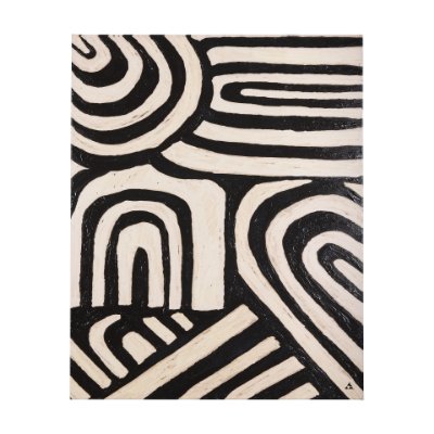 102341-L - Clay Pattern II by Mercana Studio a Hand Embellished Textured Canvas