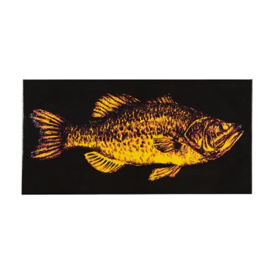102342-L - Largemouth Bass Orange by Mercana Studio a Hand Embellished Textured Canvas