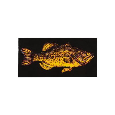 102342-S - Largemouth Bass Orange by Mercana Studio a Hand Embellished Textured Canvas