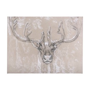 Sketch of animal II (Caribou) by Mercana Studio a Hand Embellished Textured Canvas