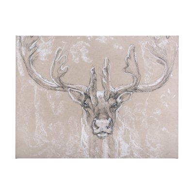 102351-L - Sketch of animal II (Caribou) by Mercana Studio a Hand Embellished Textured Canvas