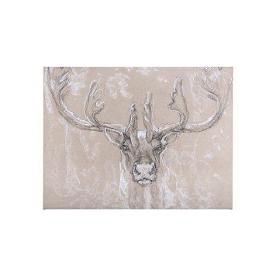 102351-S - Sketch of animal II (Caribou) by Mercana Studio a Hand Embellished Textured Canvas