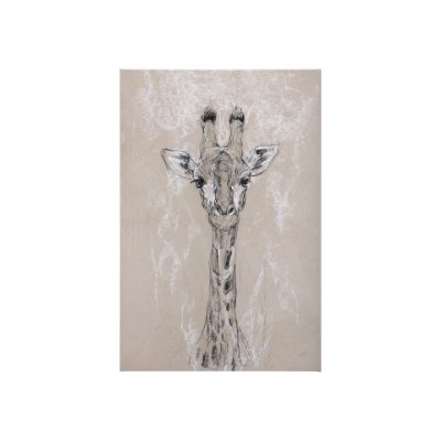 102353-S - Sketch of animal IV (Giraffe) by Mercana Studio a Hand Embellished Textured Canvas