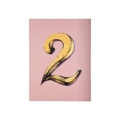 102362-S - Numbers II by Mercana Studio a Hand Embellished Textured Canvas
