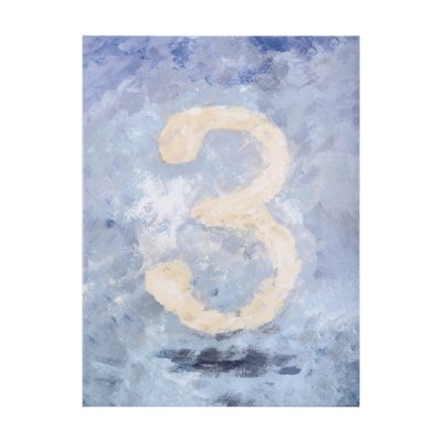 102363-L - Numbers III by Mercana Studio a Hand Embellished Textured Canvas