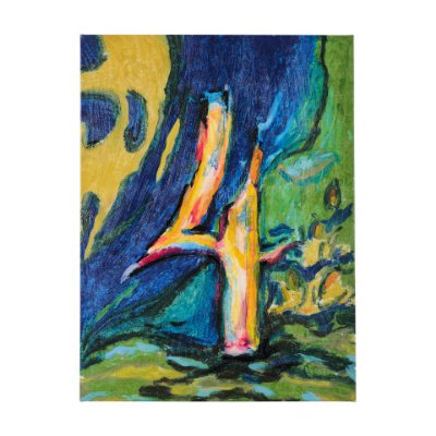 102364-L - Numbers IV by Mercana Studio a Hand Embellished Textured Canvas