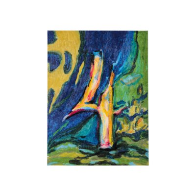 102364-S - Numbers IV by Mercana Studio a Hand Embellished Textured Canvas