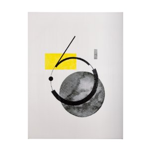 Numbers VI by Mercana Studio a Hand Embellished Textured Canvas