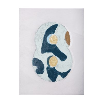 102368-L - Numbers VIII by Mercana Studio a Hand Embellished Textured Canvas