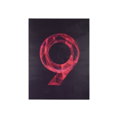 102369-S - Numbers IX by Mercana Studio a Hand Embellished Textured Canvas