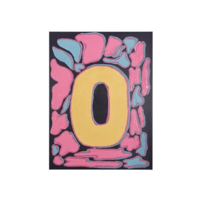 102370-S - Numbers X by Mercana Studio a Hand Embellished Textured Canvas