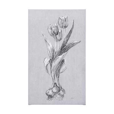 102371-L - Botanical sketches I (Grey) by Mercana Studio a Hand Embellished Textured Canvas