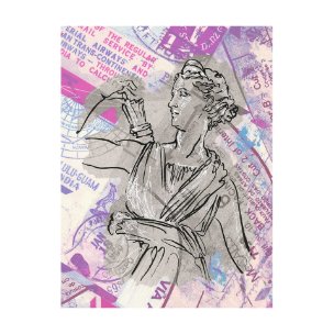 Graffiti sculpture I by Mercana Studio a Hand Embellished Textured Canvas
