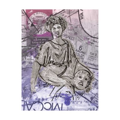 102378-L - Graffiti sculpture II by Mercana Studio a Hand Embellished Textured Canvas