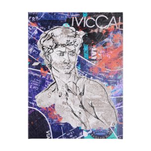 Graffiti sculpture III by Mercana Studio a Hand Embellished Textured Canvas