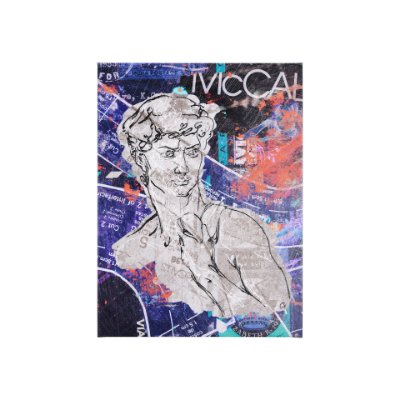 102379-S - Graffiti sculpture III by Mercana Studio a Hand Embellished Textured Canvas