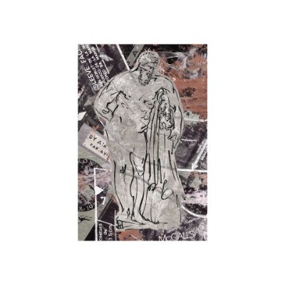 102382-S - Graffiti sculpture VI by Mercana Studio a Hand Embellished Textured Canvas
