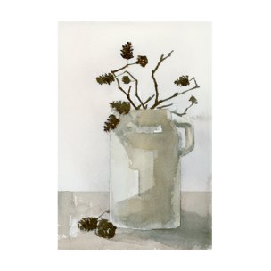 Earthenware by Mercana Studio a Hand Embellished Textured Canvas