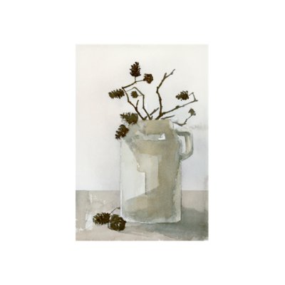 102386-S - Earthenware by Mercana Studio a Hand Embellished Textured Canvas