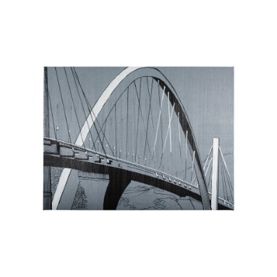 102406-S - Bridge I  by Mercana Studio a Hand Embellished Textured Canvas