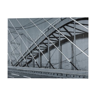 102407-L - Bridge II by Mercana Studio a Hand Embellished Textured Canvas