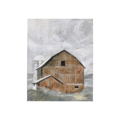 102409-S - Old Barn I by Mercana Studio a Hand Embellished Textured Canvas