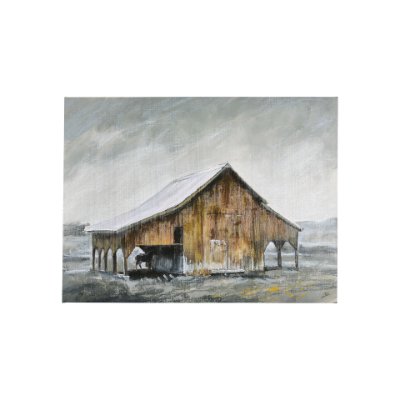 102411-S - Old Barn III by Mercana Studio a Hand Embellished Textured Canvas
