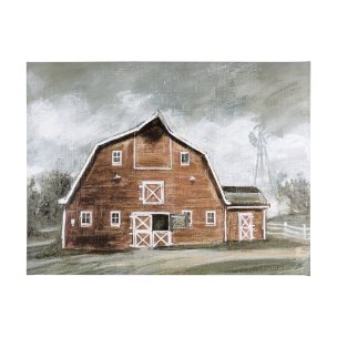 Old Barn IV by Mercana Studio a Hand Embellished Textured Canvas