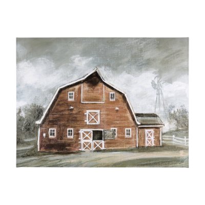 102412-L - Old Barn IV by Mercana Studio a Hand Embellished Textured Canvas