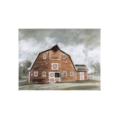 102412-S - Old Barn IV by Mercana Studio a Hand Embellished Textured Canvas