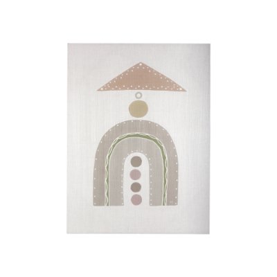 102416-S - Pavilion Neutral I by Mercana Studio a Hand Embellished Textured Canvas
