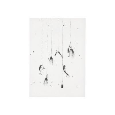 102418-S - Fishing Lure by Mercana Studio a Hand Embellished Textured Canvas