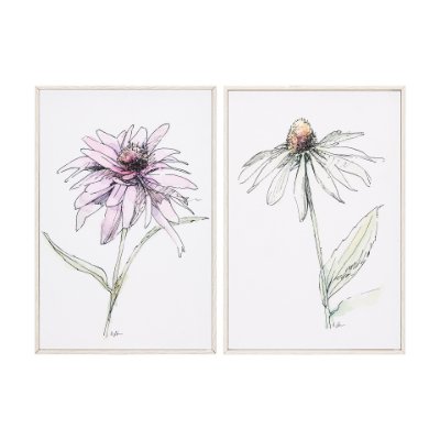 13654 - Echinacea I by Mercana Studio a Hand Embellished Textured Framed Art Print