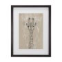 14476 - Sketch of Animal IV (Giraffe) by Mercana Studio Hand Embellished Framed Art Print Matted under Glass