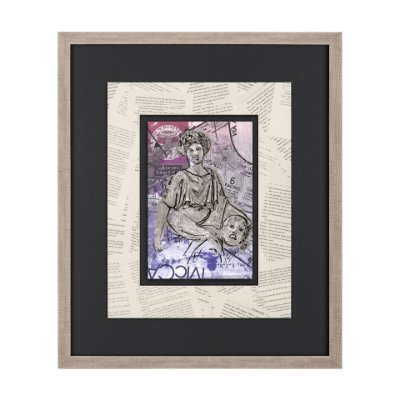 14515 - Graffiti sculpture II by Mercana Studio Hand Embellished Textured Framed Art Print Matted under Glas