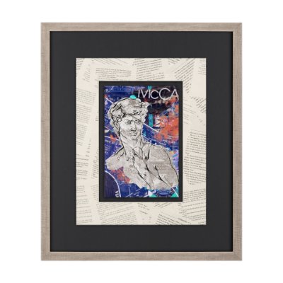 14516 - Graffiti sculpture III by Mercana Studio Hand Embellished Framed Art Print Matted under Glass