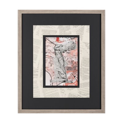 14517 - Graffiti Sculpture IV by Mercana Studio Hand Embellished Textured Framed Art Print Matted under Glas