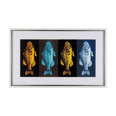 14533 - Largemouth Bass Print 4 in 1 by Simeng a Framed Art Print Matted under Glass