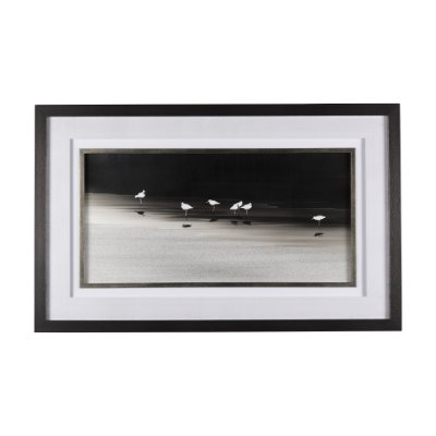 14540 - Social by Mercana Studio a Hand Embellished Textured Framed Photo Art Print Matted under Glass