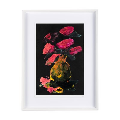14557 - Midnight Flower I  by Mercana Studio a Framed Art Print Matted under Glass