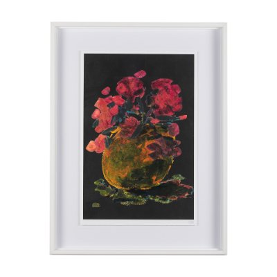 14558 - Midnight Flower I  by Mercana Studio a Framed Art Print Matted under Glass
